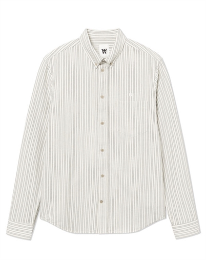 Wood Wood - WWAdam Skjorte - Silver Birch Stripe